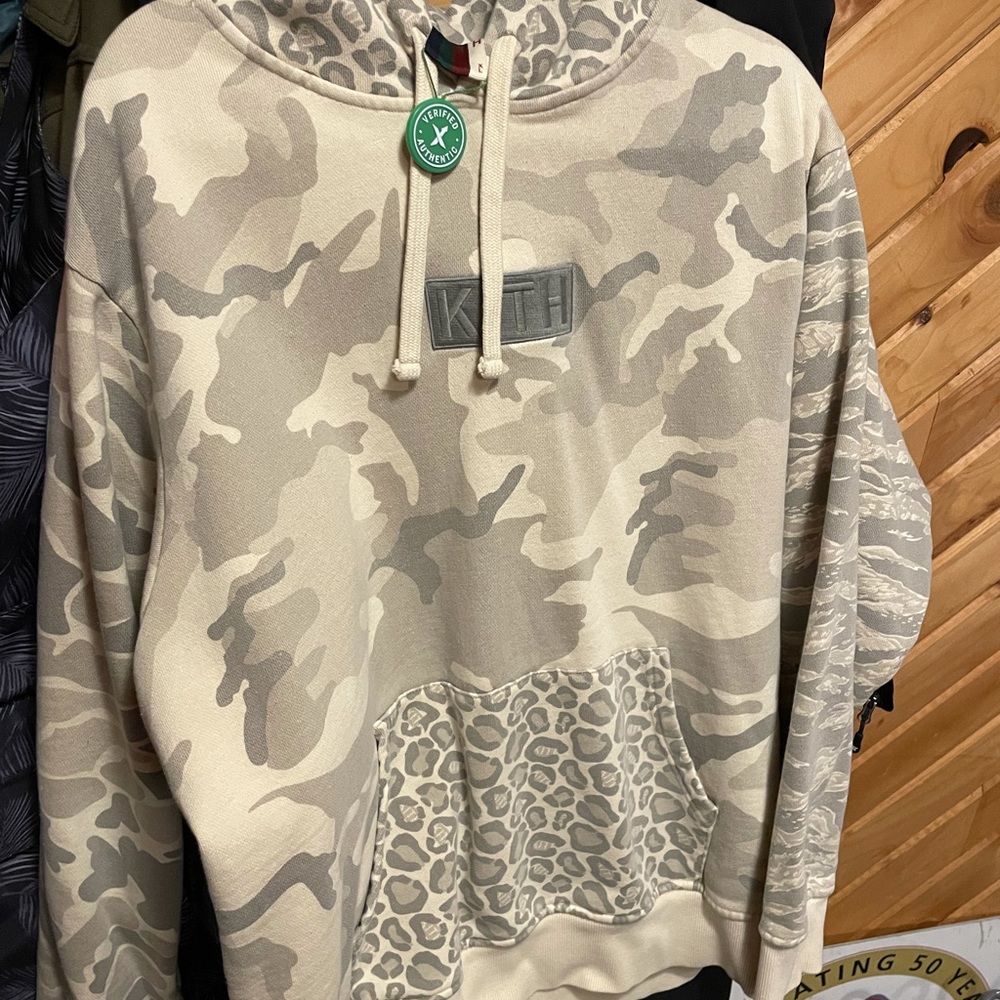 Kith Multi Camo Williams Hoodie Off Beige